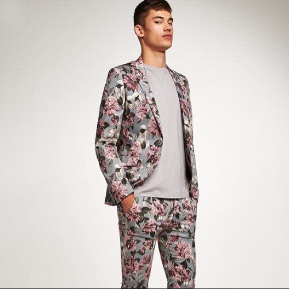 topman floral blazer